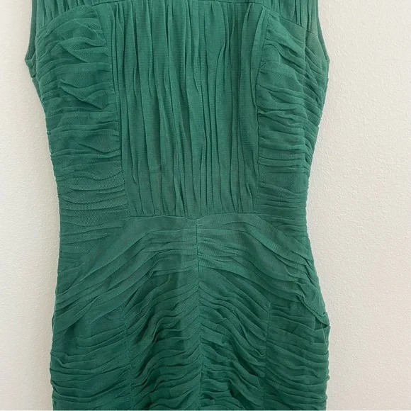 SOLD Tory Burch Ethel green tulle ruched dress - Picture 3 of 8